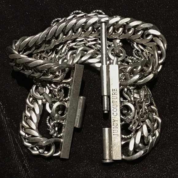Juicy Couture S Multi-Chain Rhinestone Bracelet - Picture 4 of 8